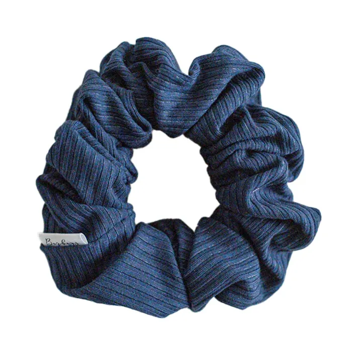 Barbays Navy Rib Knit Scrunchie Barbays Earrings