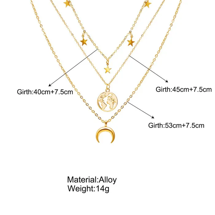 Necklaces Yellow Chimes Yellow Chimes Fashion Multilayer Gold Toned Chain Choker Necklace Combo for Women and Girls