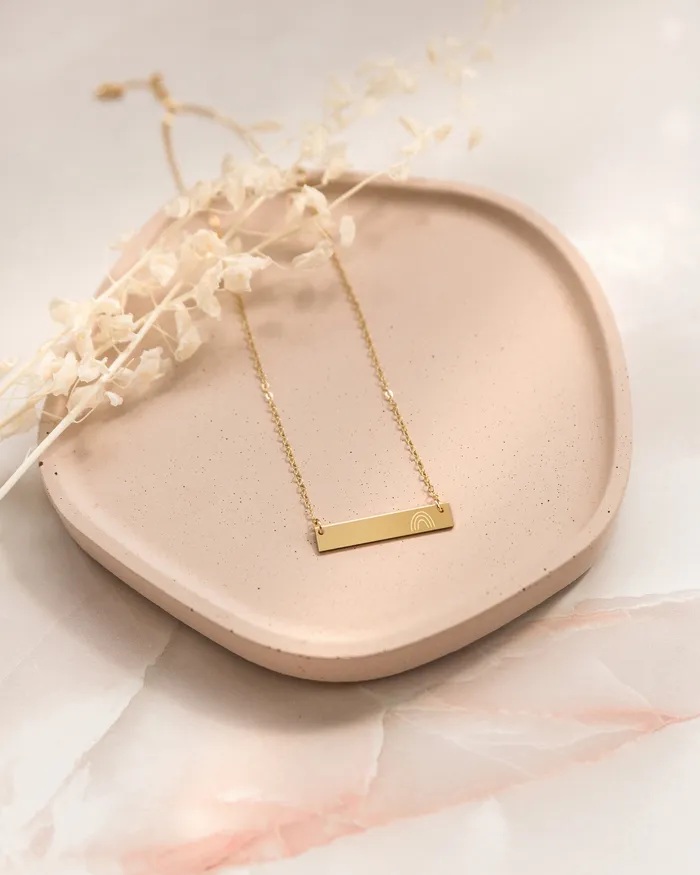 Rainbow Bar Necklace Zen and Zuri Necklaces