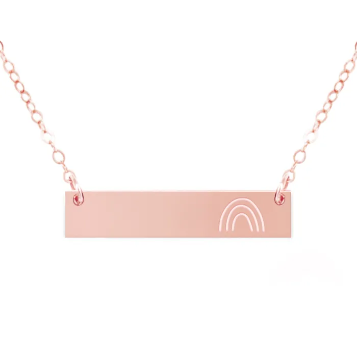 Rainbow Bar Necklace Zen and Zuri Necklaces