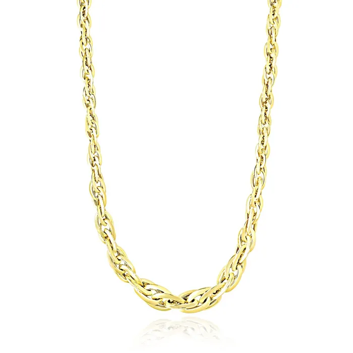 14k Yellow Gold Fancy Necklace with Singapore Chain MayaMila Necklaces 14k Yellow Gold Fancy Necklace with Singapore Chain MayaMila Necklaces