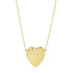 18K Yellow Gold Hammered Heart Necklace Jennifer Meyer Necklaces