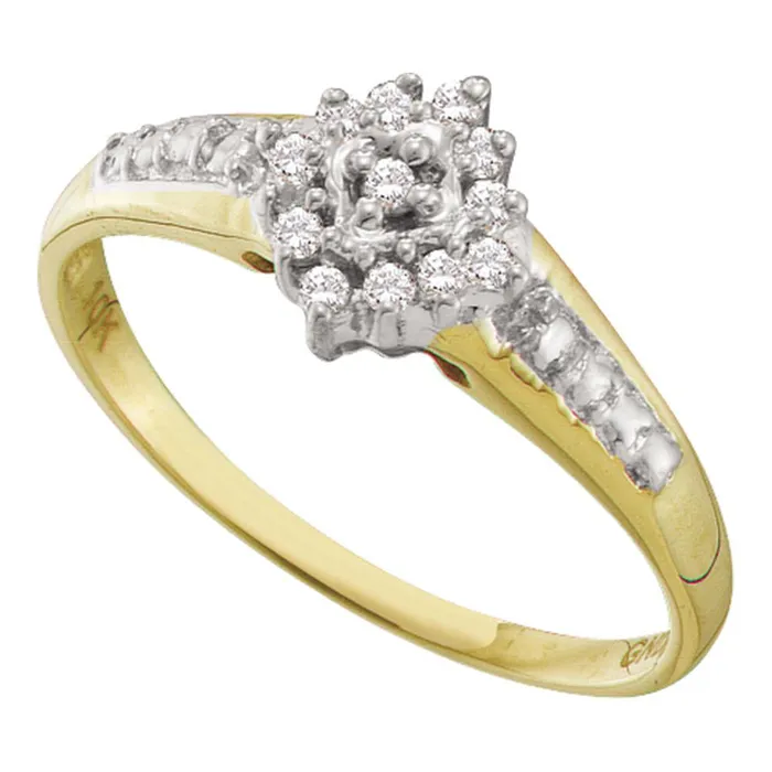 mayamila 10kt Yellow Gold Womens Round Diamond Cluster Ring 110 Cttw Rings mayamila 10kt Yellow Gold Womens Round Diamond Cluster Ring 110 Cttw Rings