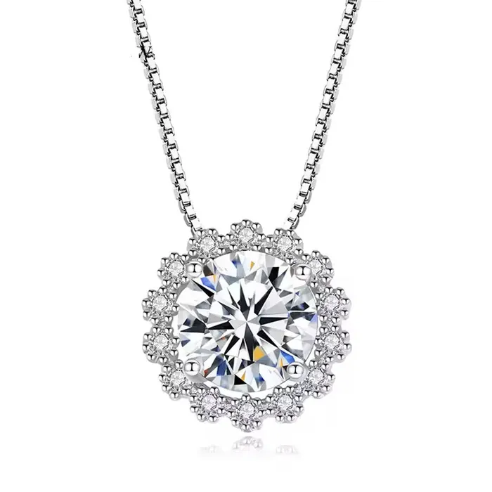 Mystic Flavia Necklaces Venetian Solitaire MOISSANITE Princess Necklace
