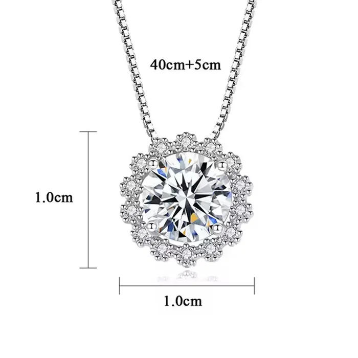 Mystic Flavia Necklaces Venetian Solitaire MOISSANITE Princess Necklace