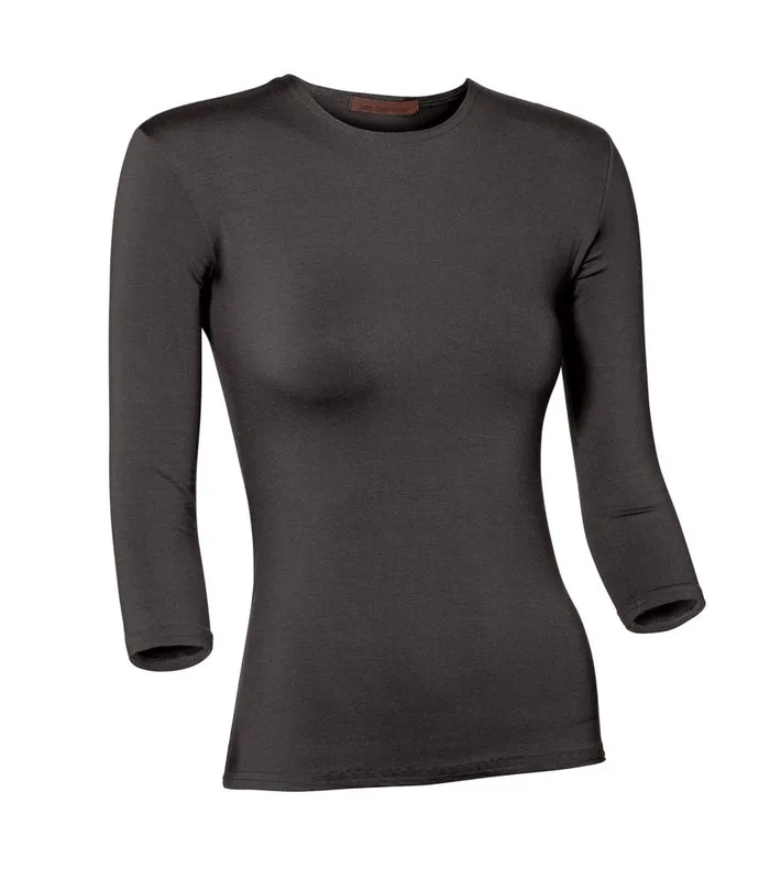 PBJ Ladies Modal 34 Sleeve Shell Gray Pea Bee Jae Earrings