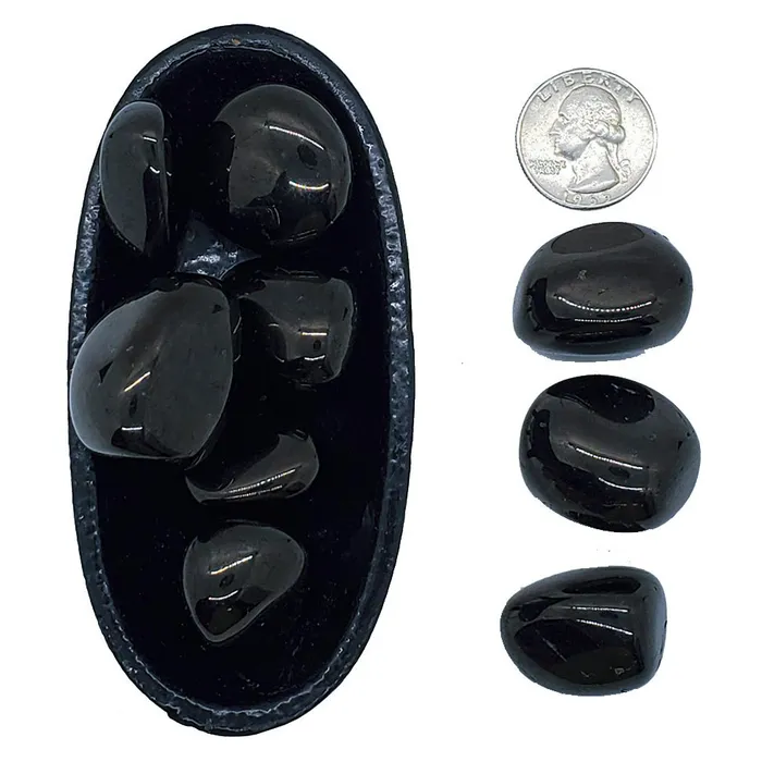 Raiders of the Lost Art Jet Tumbled Grounding Purification Earrings