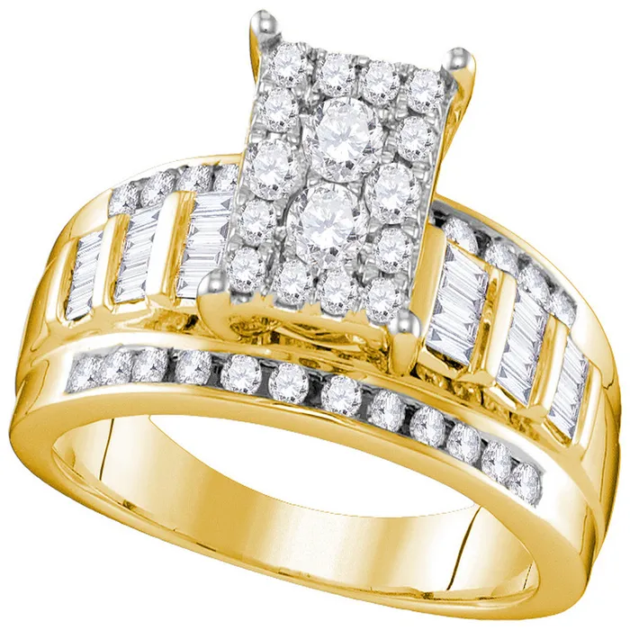 Rings 10kt Yellow Gold Womens Round Diamond Cluster Bridal Wedding Engagement Ring 78 Cttw Size 75 mayamila Rings 10kt Yellow Gold Womens Round Diamond Cluster Bridal Wedding Engagement Ring 78 Cttw Size 75 mayamila
