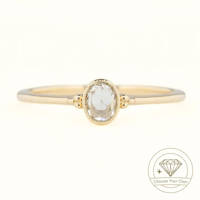 Rings Envero Jewelry Iris Ring Oval Rose Cut Diamond