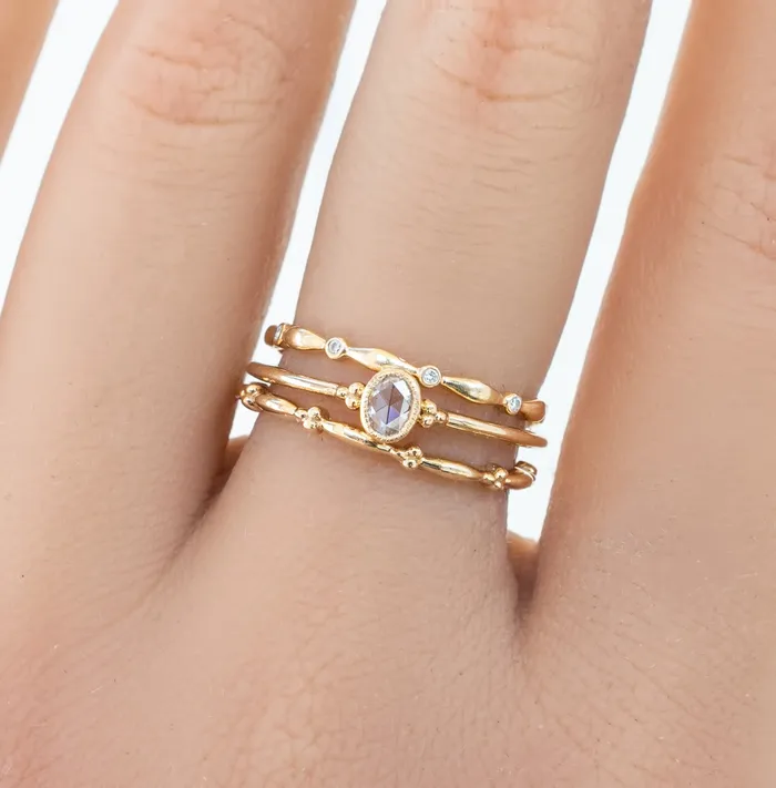 Rings Envero Jewelry Iris Ring Oval Rose Cut Diamond Rings Envero Jewelry Iris Ring Oval Rose Cut Diamond
