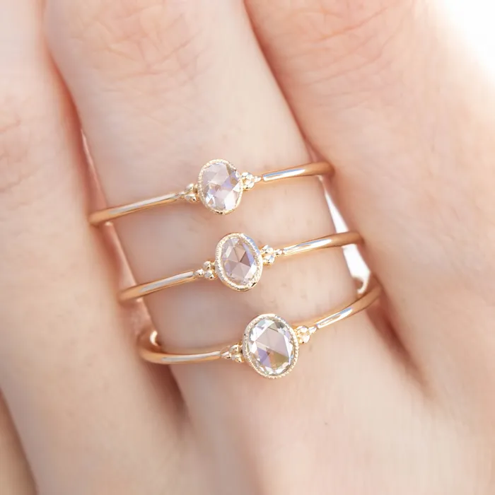 Rings Envero Jewelry Iris Ring Oval Rose Cut Diamond Rings Envero Jewelry Iris Ring Oval Rose Cut Diamond