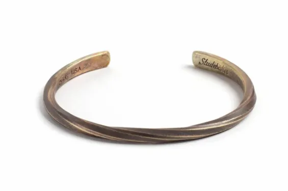 STUDEBAKER METALS Earrings Studebaker Cuff Medium Brass Patina