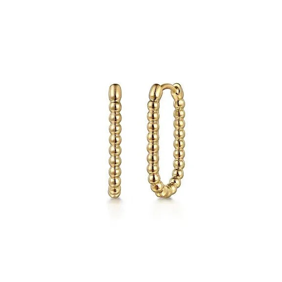 14K Yellow Gold Bujukan Classic Elongated Oval Hoop Earrings GABRIEL CO Earrings 14K Yellow Gold Bujukan Classic Elongated Oval Hoop Earrings GABRIEL CO Earrings