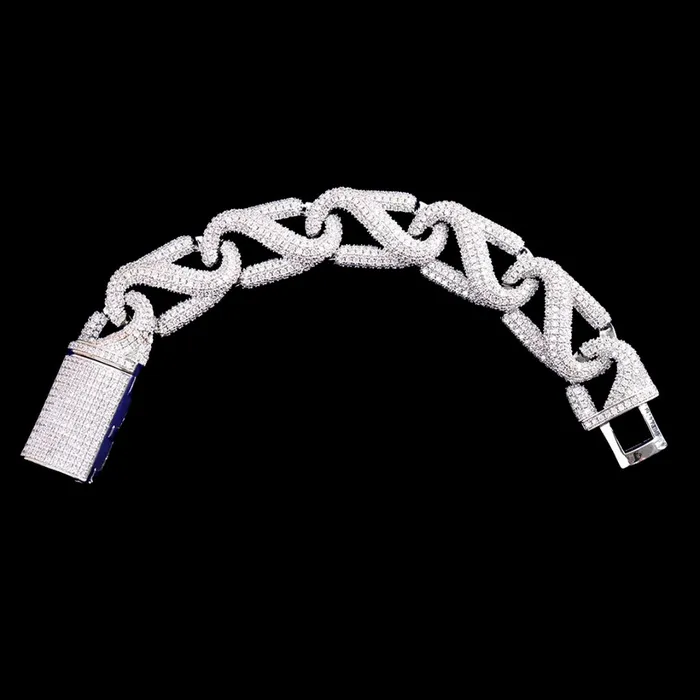 Bracelets 8 Shaped 20MM 8 Shaped Iced Out Diamond Bracelet