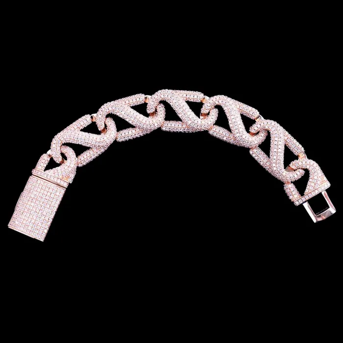 Bracelets 8 Shaped 20MM 8 Shaped Iced Out Diamond Bracelet