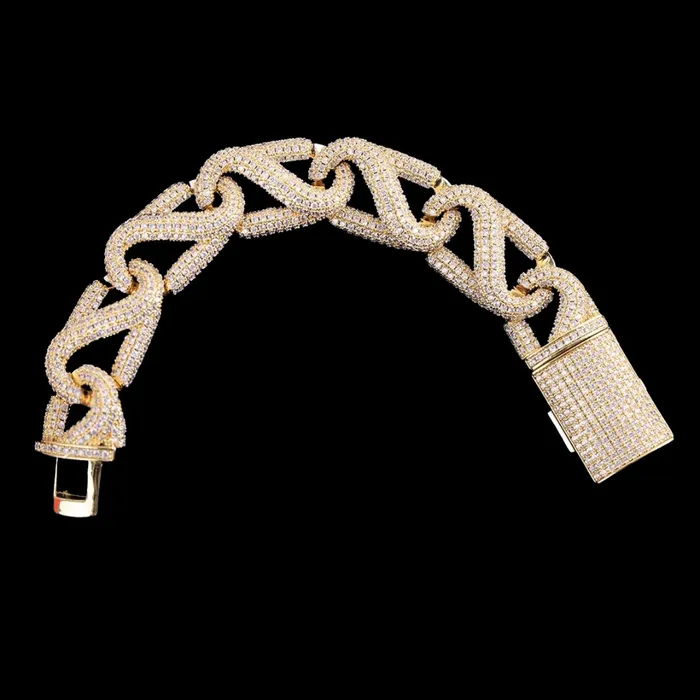Bracelets 8 Shaped 20MM 8 Shaped Iced Out Diamond Bracelet