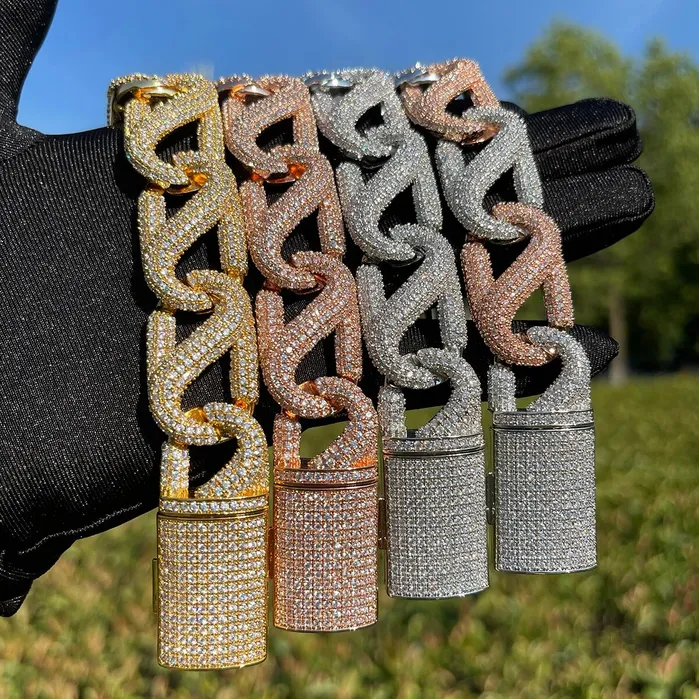 Bracelets 8 Shaped 20MM 8 Shaped Iced Out Diamond Bracelet