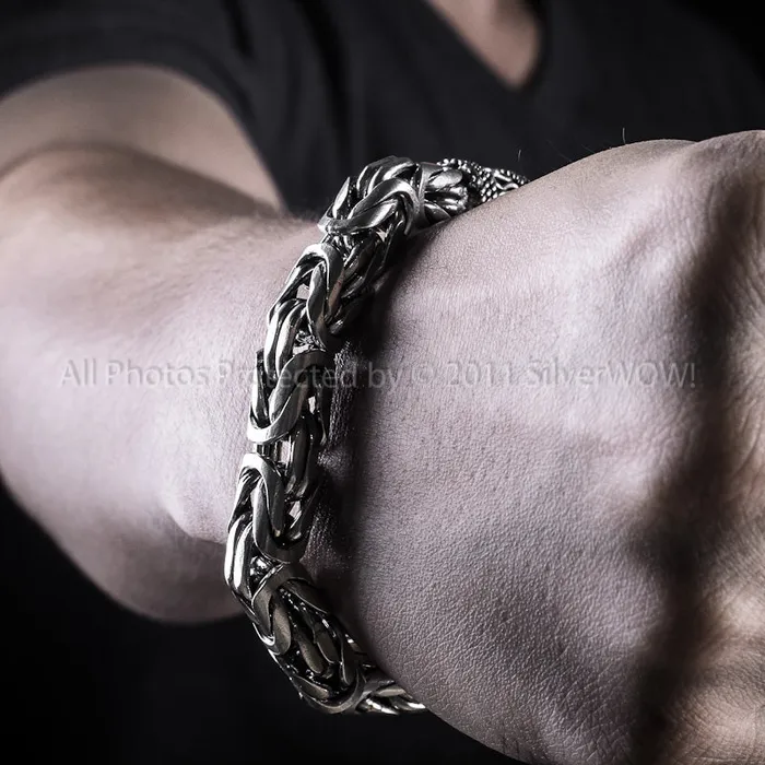 Bracelets Bali Byzantine Bracelet x 10mm silverwow