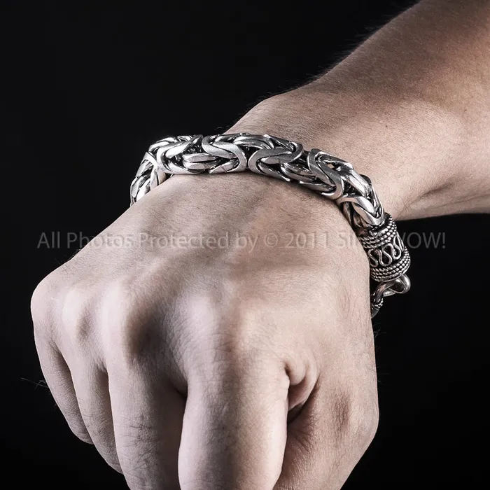 Bracelets Bali Byzantine Bracelet x 10mm silverwow