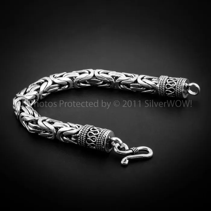 Bracelets Bali Byzantine Bracelet x 10mm silverwow