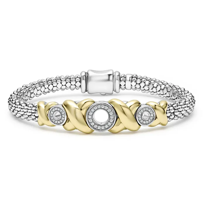 Bracelets Embrace 18K Gold XO Diamond Bracelet 6mm LAGOS