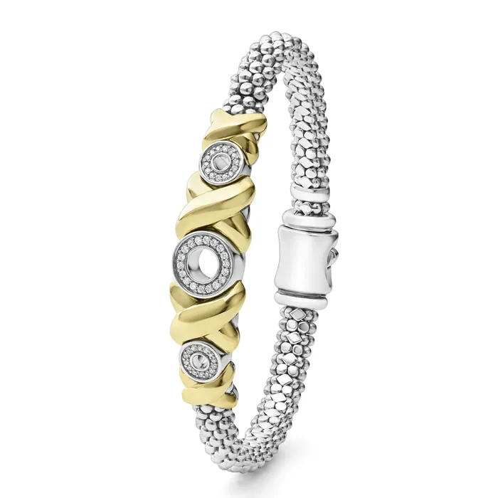 Bracelets Embrace 18K Gold XO Diamond Bracelet 6mm LAGOS