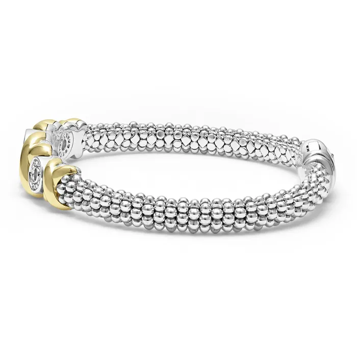 Bracelets Embrace 18K Gold XO Diamond Bracelet 6mm LAGOS