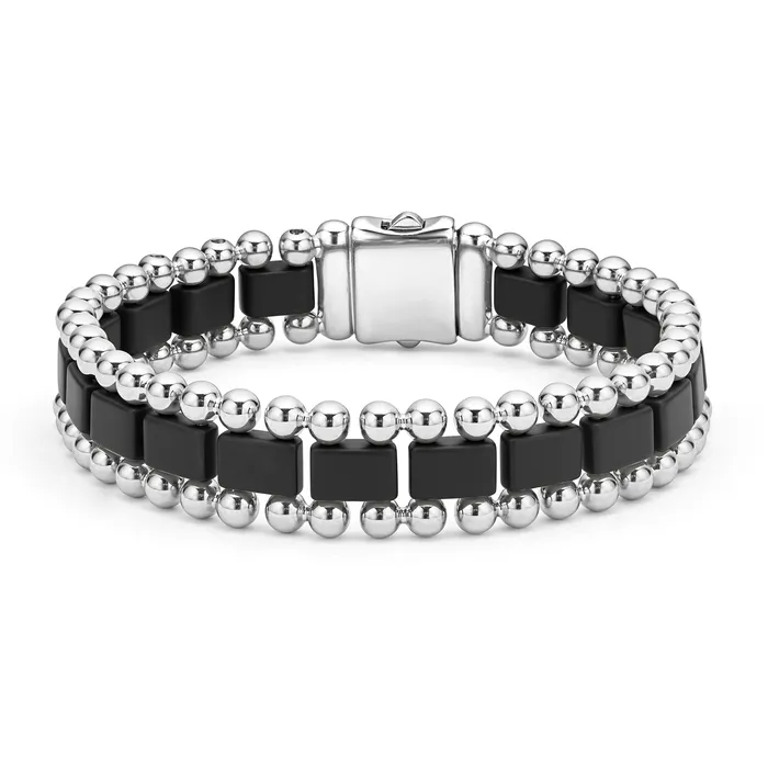 Bracelets LAGOS Anthem Matte Black Ceramic Link Bracelet