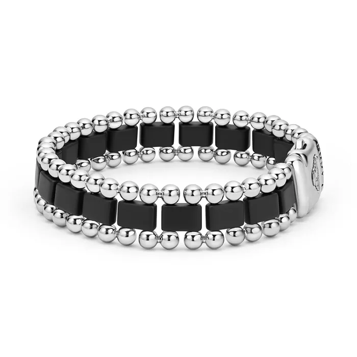 Bracelets LAGOS Anthem Matte Black Ceramic Link Bracelet