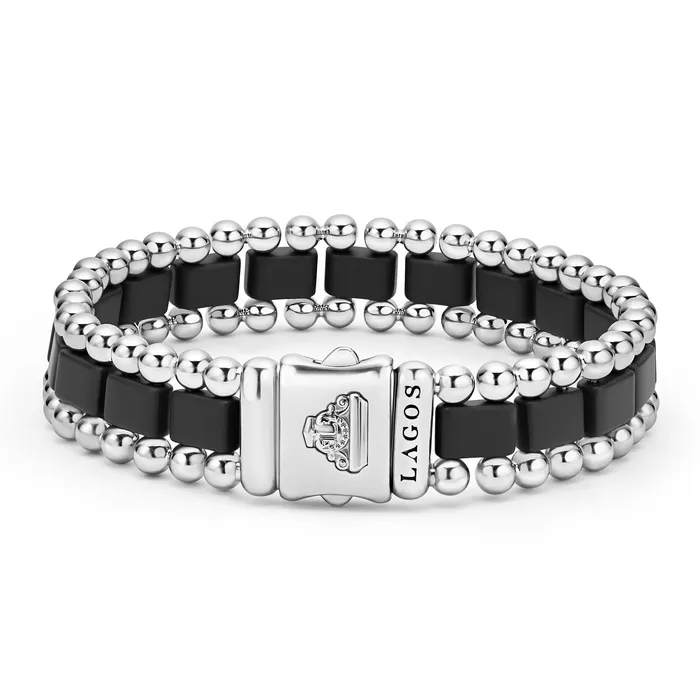 Bracelets LAGOS Anthem Matte Black Ceramic Link Bracelet