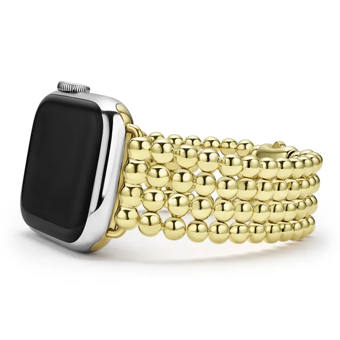 Bracelets LAGOS Smart Caviar 18K Gold Infinite Caviar Beaded Watch Bracelet 3845mm Bracelets LAGOS Smart Caviar 18K Gold Infinite Caviar Beaded Watch Bracelet 3845mm