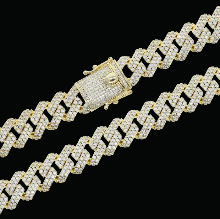 Bracelets Miami Cuban 12MM Miami Cuban Link Iced Out Diamond Bracelet