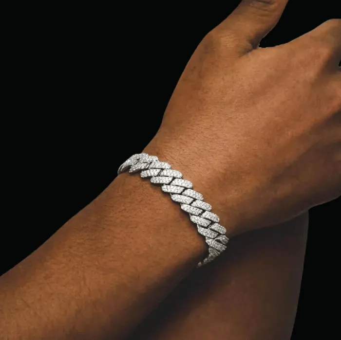 Bracelets Miami Cuban 12MM Miami Cuban Link Iced Out Diamond Bracelet