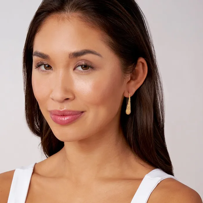 Earrings Caviar Gold 18K Gold Caviar Drop Earrings LAGOS