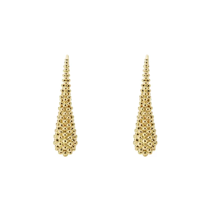 Earrings Caviar Gold 18K Gold Caviar Drop Earrings LAGOS