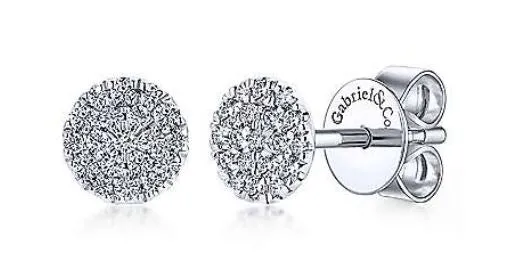Earrings GABRIEL CO 14kt White Gold Diamond Stud Earrings
