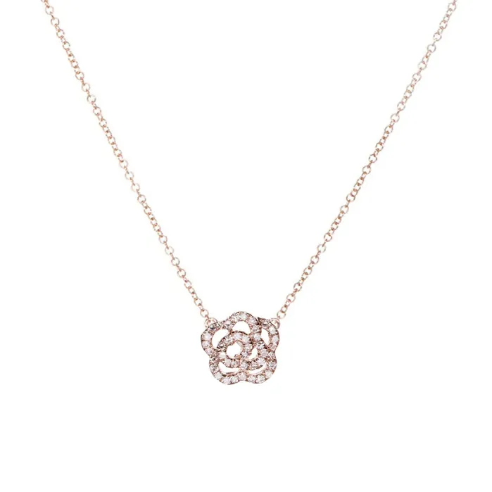 EF COLLECTION Necklaces Diamond Rose Necklace