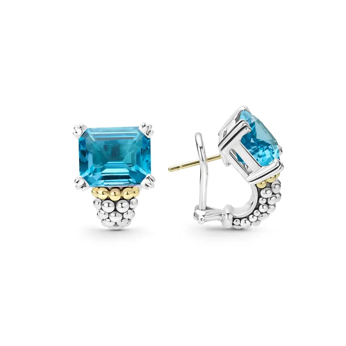 Glacier Swiss Blue Topaz Huggie Earring LAGOS Earrings