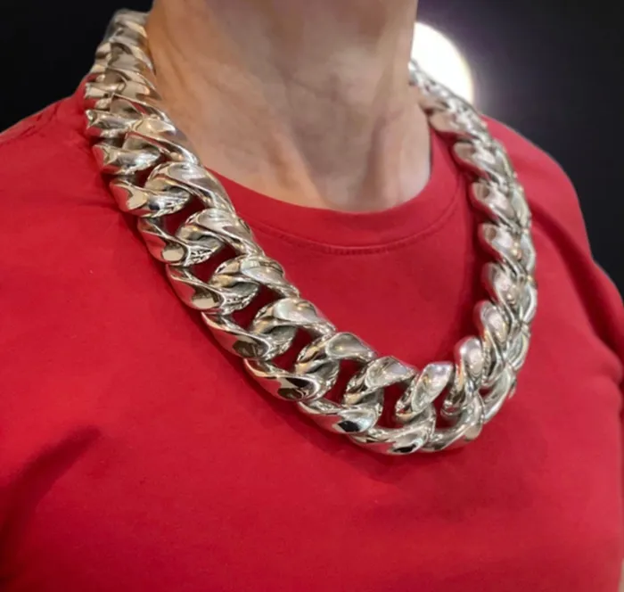 Huge Cuban Link Necklace 40mm Wide silverwow Necklaces