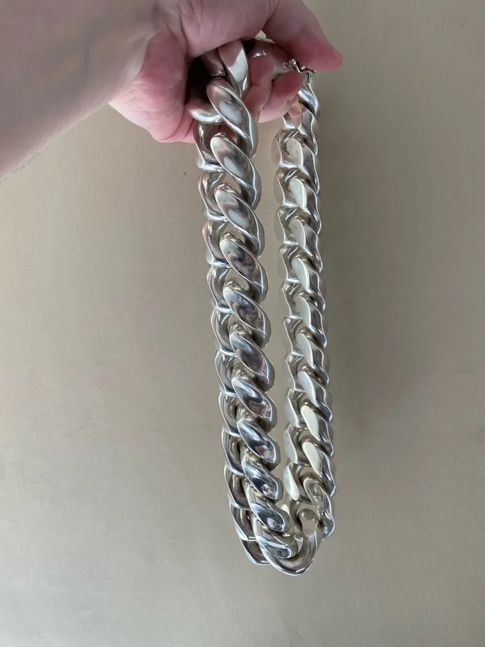 Huge Cuban Link Necklace 40mm Wide silverwow Necklaces