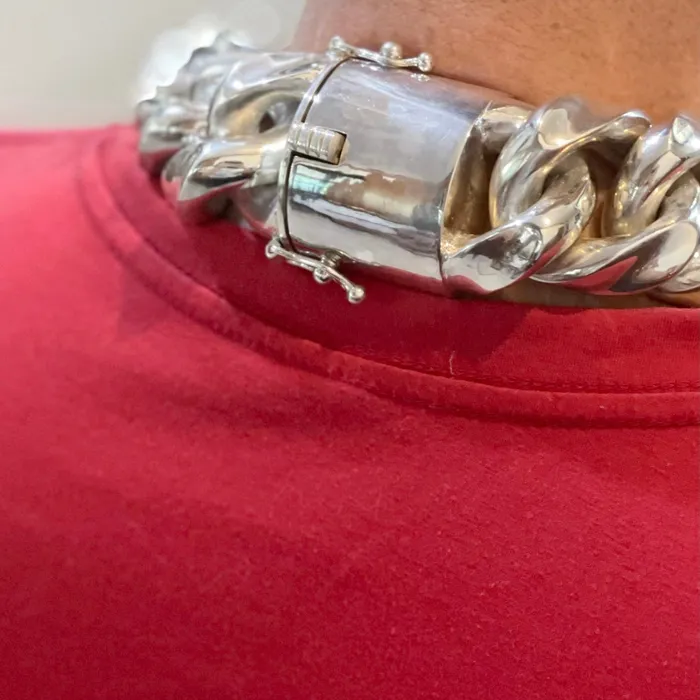 Huge Cuban Link Necklace 40mm Wide silverwow Necklaces