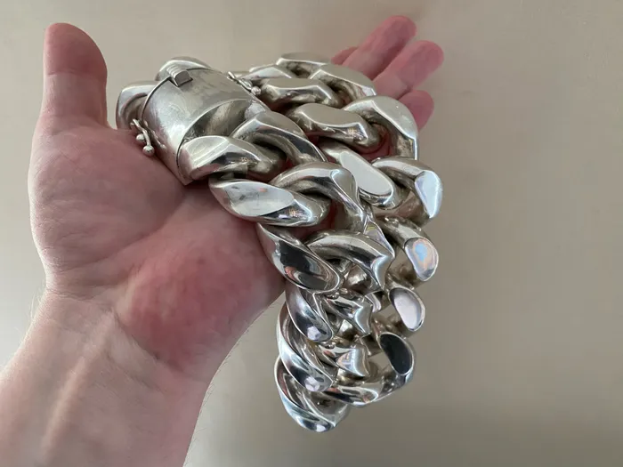 Huge Cuban Link Necklace 40mm Wide silverwow Necklaces