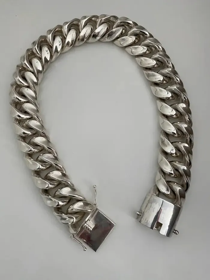Huge Cuban Link Necklace 40mm Wide silverwow Necklaces