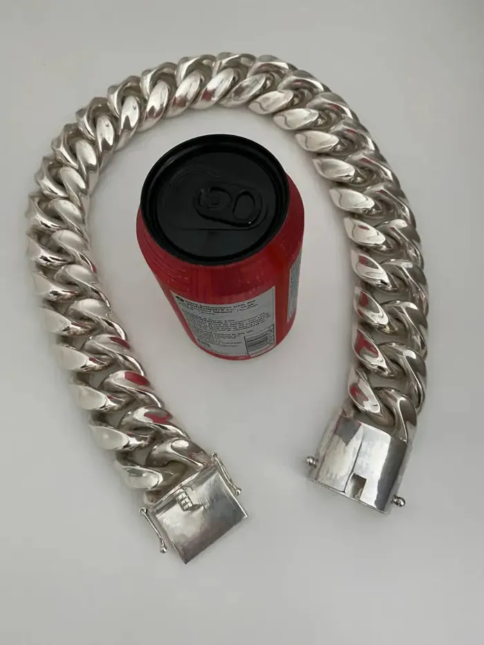 Huge Cuban Link Necklace 40mm Wide silverwow Necklaces