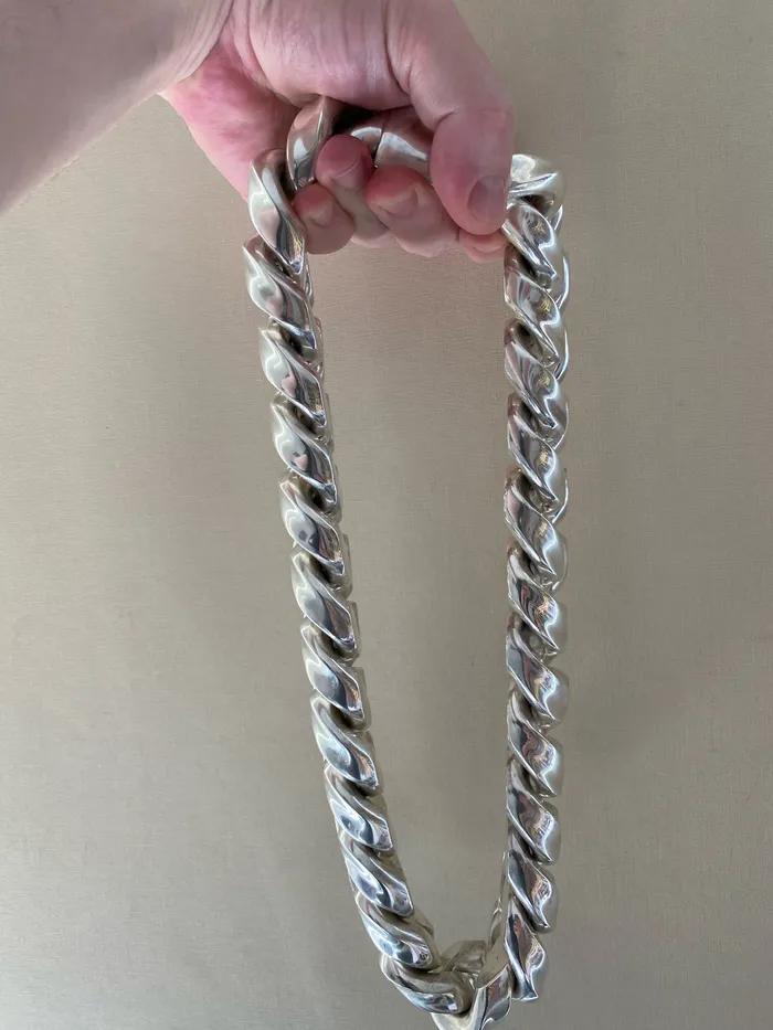 Huge Cuban Link Necklace 40mm Wide silverwow Necklaces