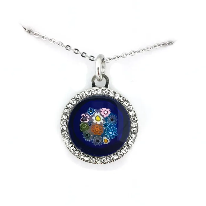 Necklaces Murrina pendant with swarovski 18 mm MuranoVItrum