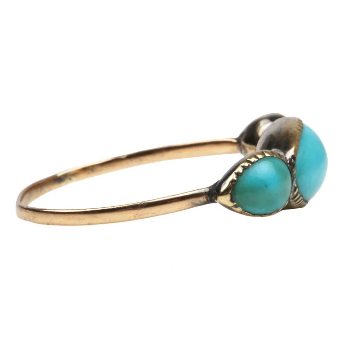 Rings Bell Bird Antiques Georgian Era Turquoise Ring