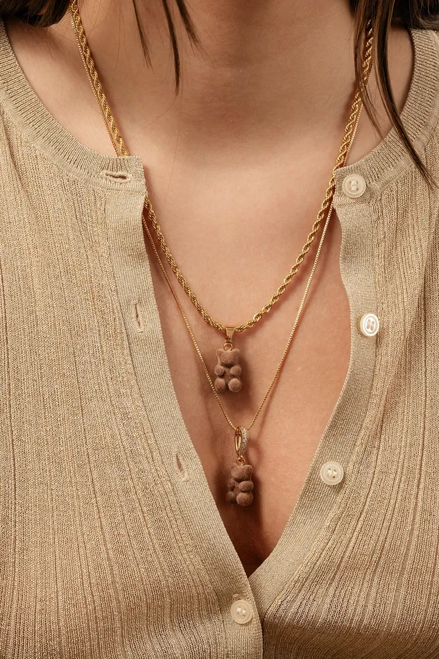 Rings Crystal Haze Jewelry Velvet Nostalgia Bear Classic connector Latte