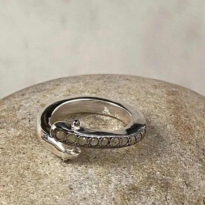 Rosa Maria Rings Rosa Maria Sayuri 4 Silver Ring w icy Yellow Diamonds