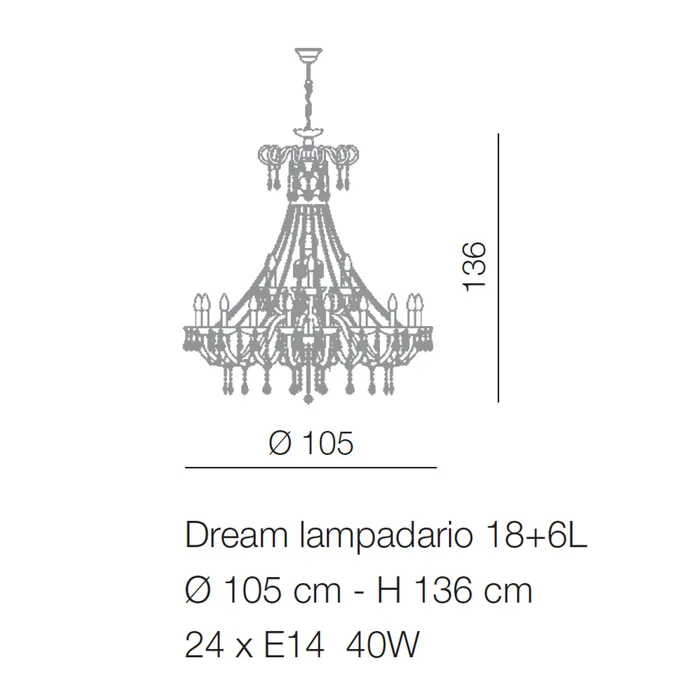 Voltolina Dream Chandelier 6 up to 36 Lights Earrings Voltolina Dream Chandelier 6 up to 36 Lights Earrings